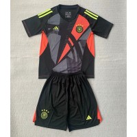 Camisa de time de futebol Alemanha Goleiro Replicas 1º Equipamento Infantil Europeu 2024 Manga Curta (+ Calças curtas)